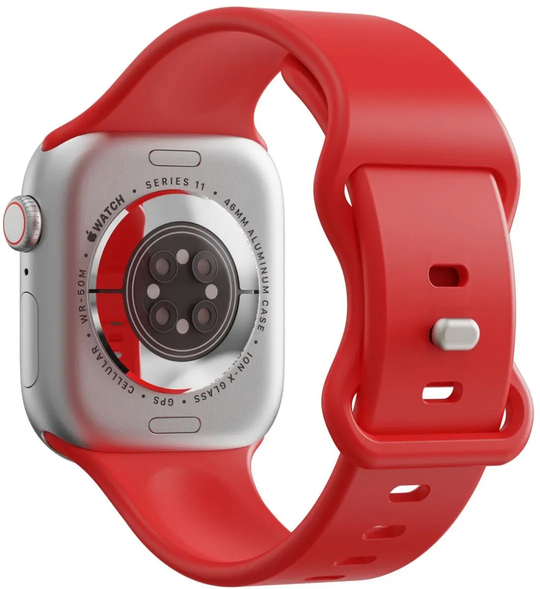 Selected SBG Siliconen Horlogeband Apple Watch Ultra 49mm - Rood
