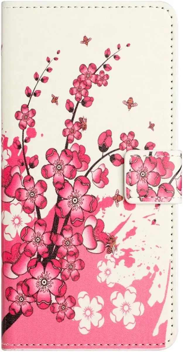 Selected Hoesje Samsung Galaxy A36 - Roze Bloemen Print - 2 Pasjes