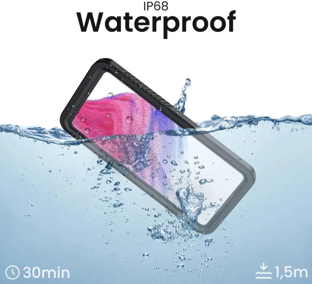Selected SBG Outdoor Case Waterdicht Galaxy A53 - IP68 - Zwart/Transparant