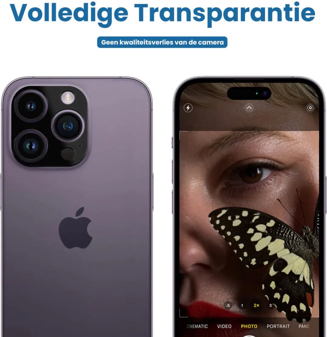 Selected Camera Lens Protector Zwart - iPhone 14 Pro/Pro Max
