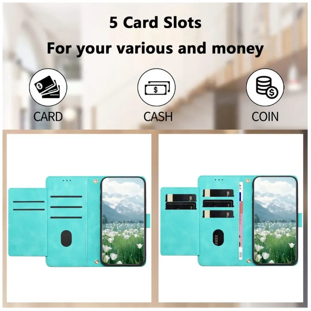 Selected Hoesje Samsung Galaxy A26 Tulpen Book Case - Groen