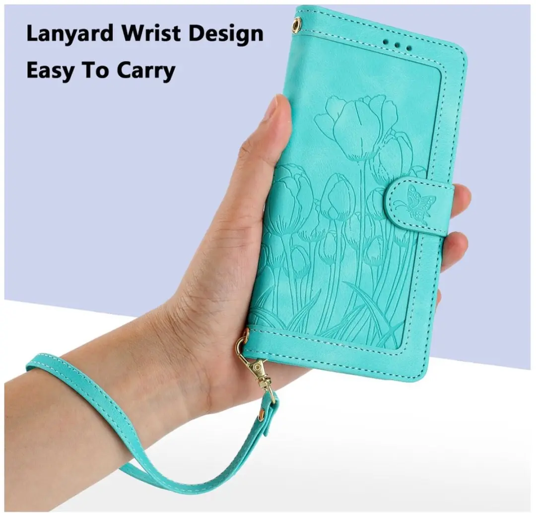 Selected Hoesje Samsung Galaxy A26 Tulpen Book Case - Groen