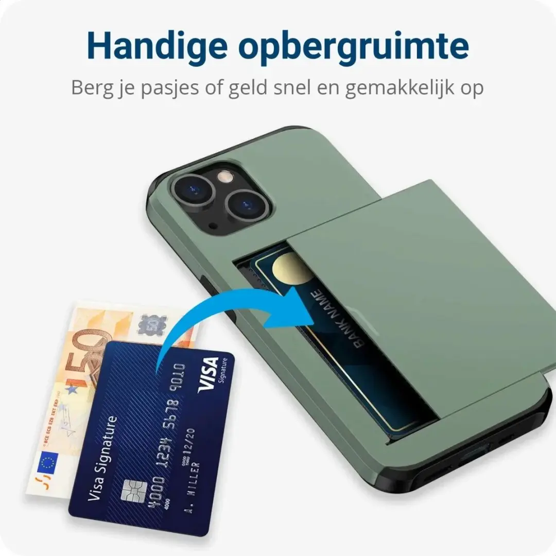 Selected Hoesje Samsung Galaxy S23 FE - Groen - 2 Pasjes