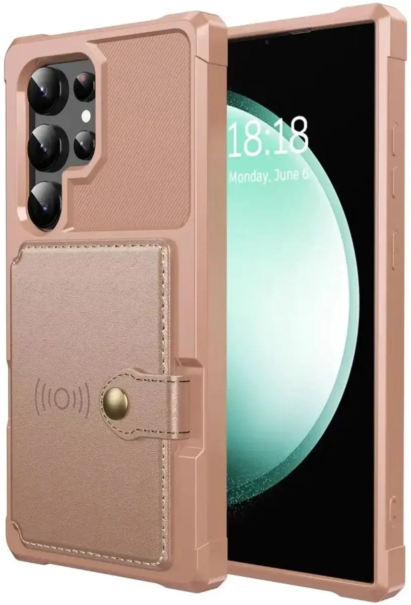 Selected Portemonnee Hoesje Samsung Galaxy S25 Ultra - Roze - 4 Pasjes