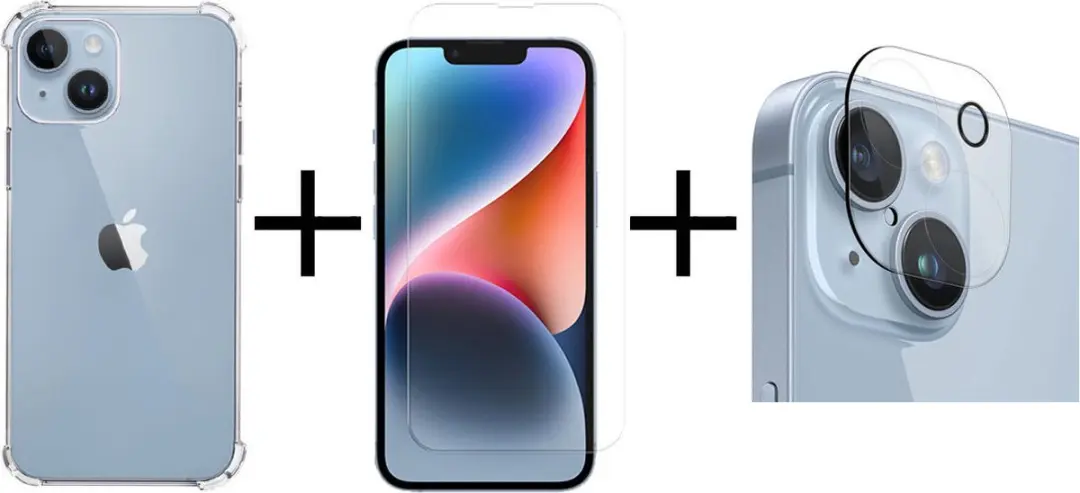 Selected iPhone 14 3-in-1 Set - Transparant