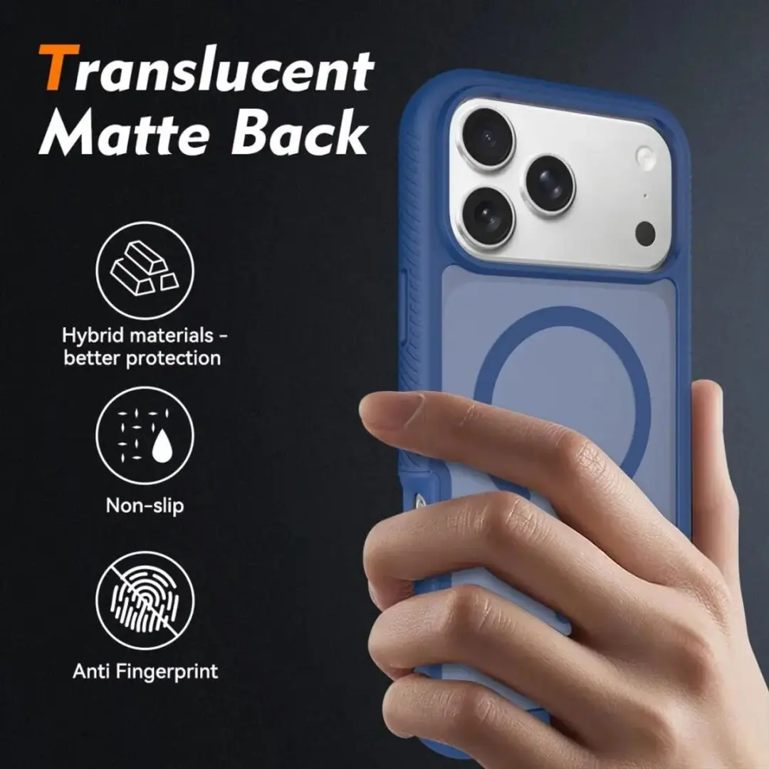 Selected Hoesje iPhone 17 Pro Max Matte Blauw - MagSafe