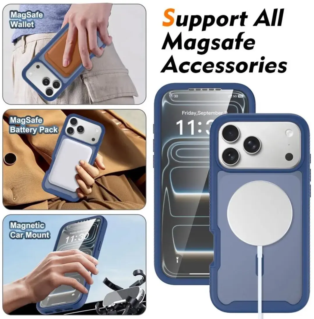 Selected Hoesje iPhone 17 Pro Max Matte Blauw - MagSafe - afbeelding 6 van 6