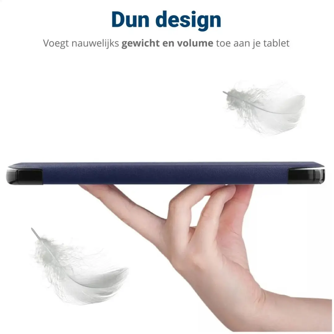 Samsung Galaxy Tab A11 Book Case Hoes - Blauw Tri-fold