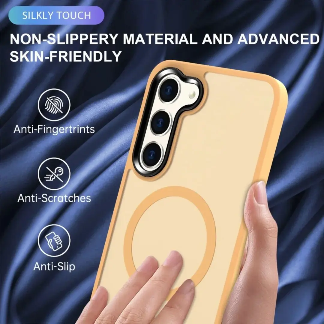 Selected Hoesje Samsung Galaxy S24 Ultra Matte Oranje - MagSafe
