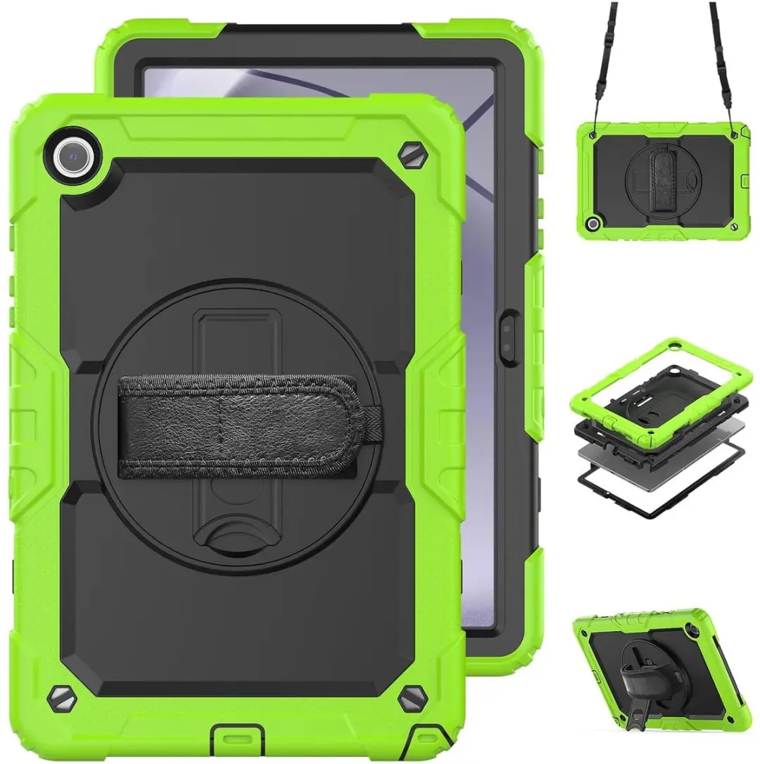 Selected Hoes Samsung Galaxy Tab A11 Plus - Groen - 360° Handriem
