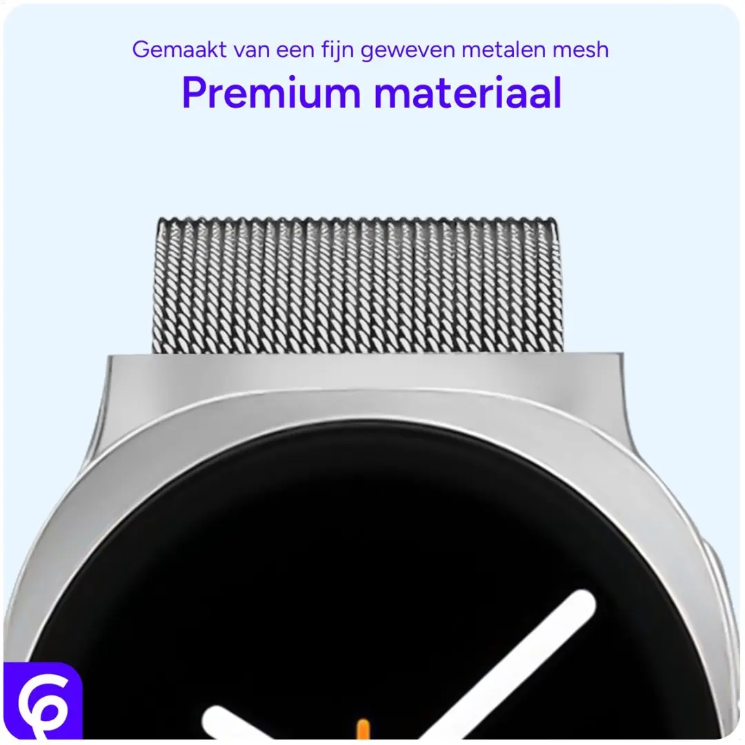 Selected SBG Milanees Horlogebandje - Samsung Galaxy Watch 8 - Zilver