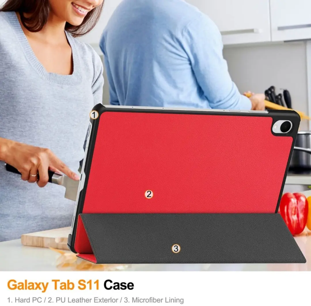Selected Tablethoes Samsung Galaxy Tab S11 Book Case - Rood