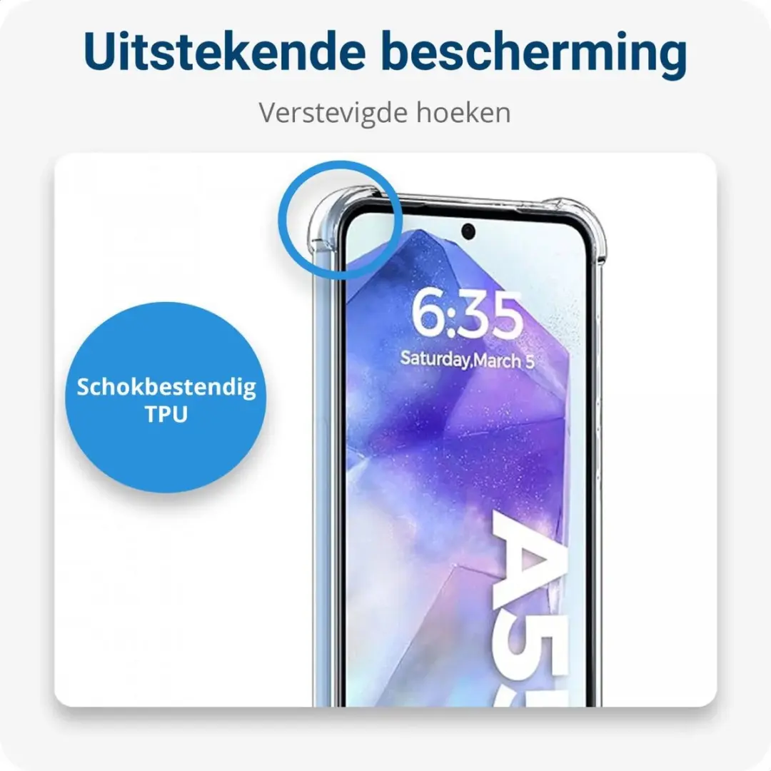 Selected Schokbestendig Hoesje Samsung Galaxy A55 - Transparant
