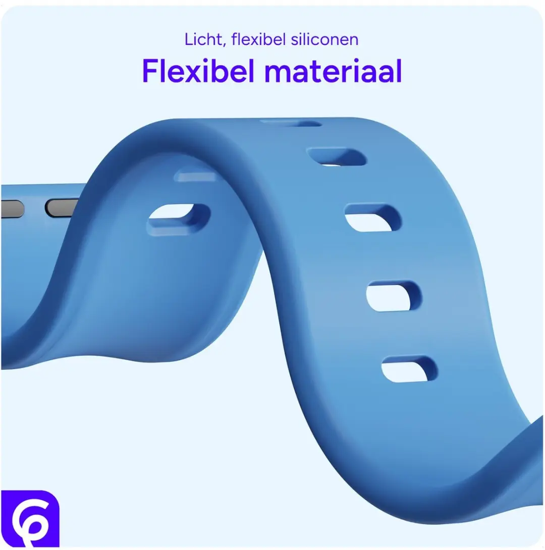 Selected SBG Siliconen Horlogeband Apple Watch 11 46mm - Blauw - afbeelding 6 van 6