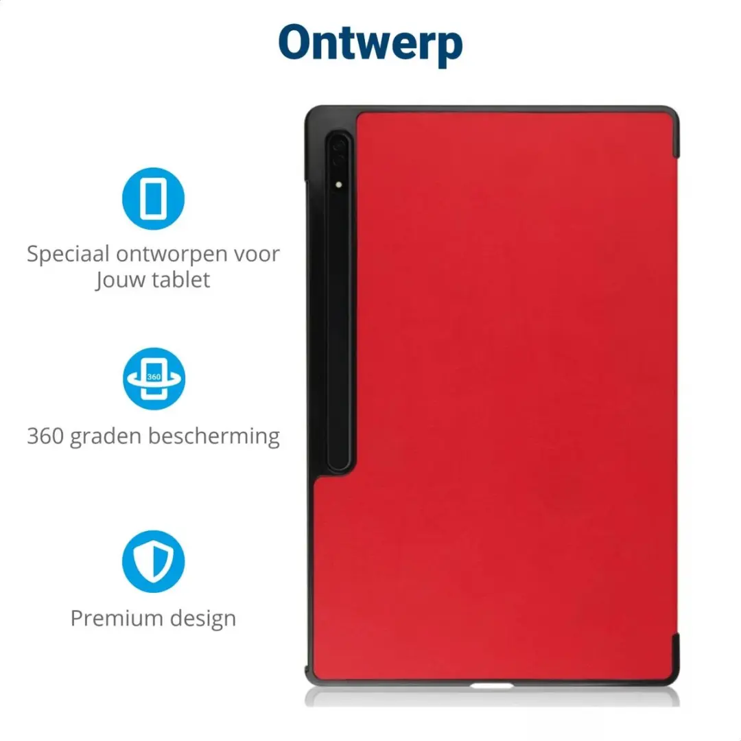 Selected Tablethoes Samsung Galaxy Tab S10/S9 Ultra - Rood
