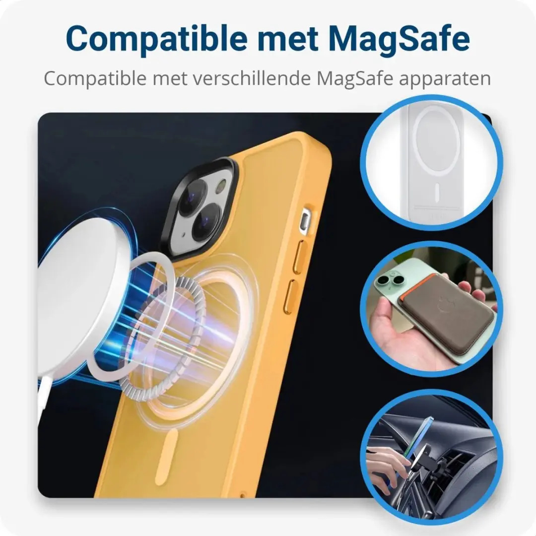 Selected iPhone 15 Plus MagSafe Hoesje - Oranje