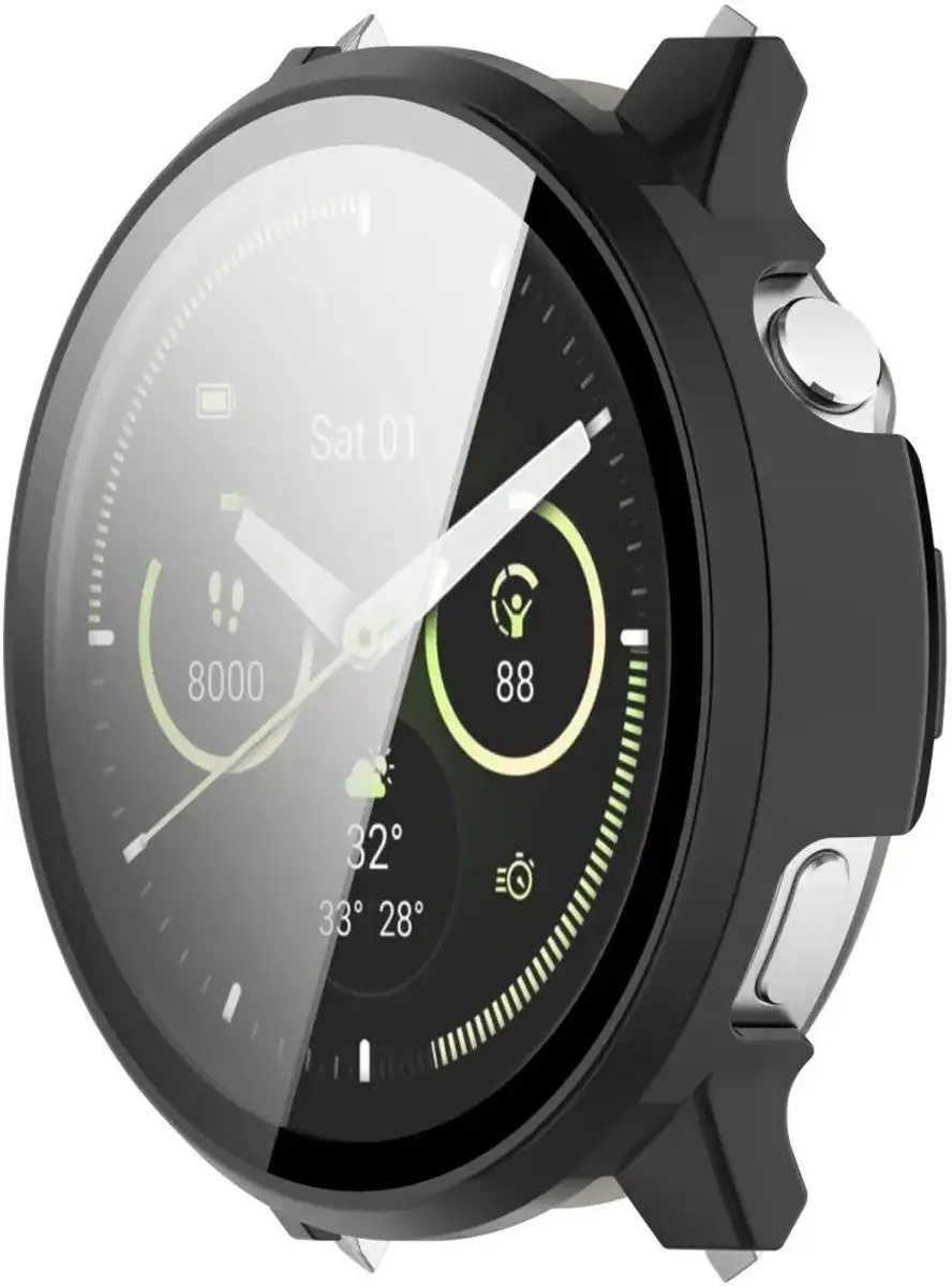 Selected Hoesje Garmin Venu 4 41mm - Tempered Glass - Zwart