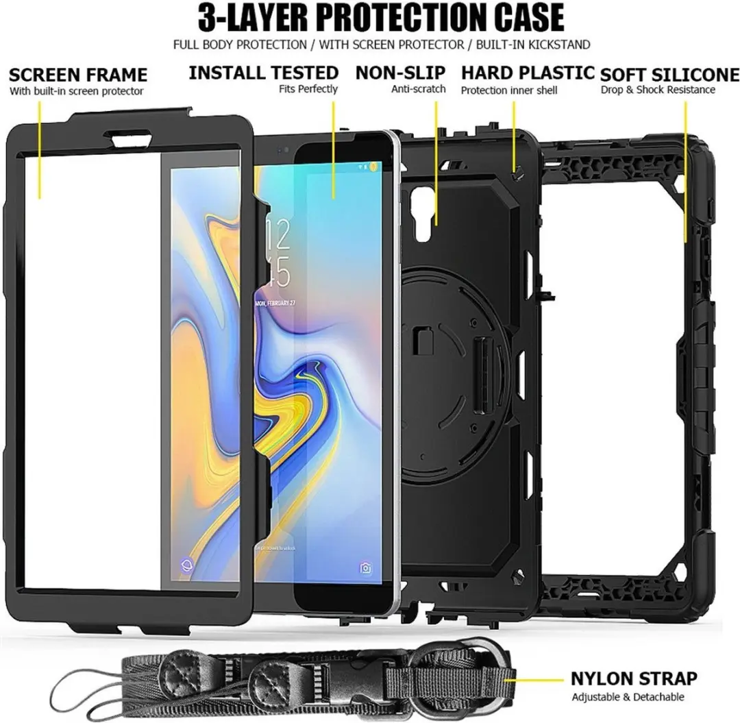 Selected Samsung Galaxy Tab A 10.5 Hoes - Zwart met Screenprotector