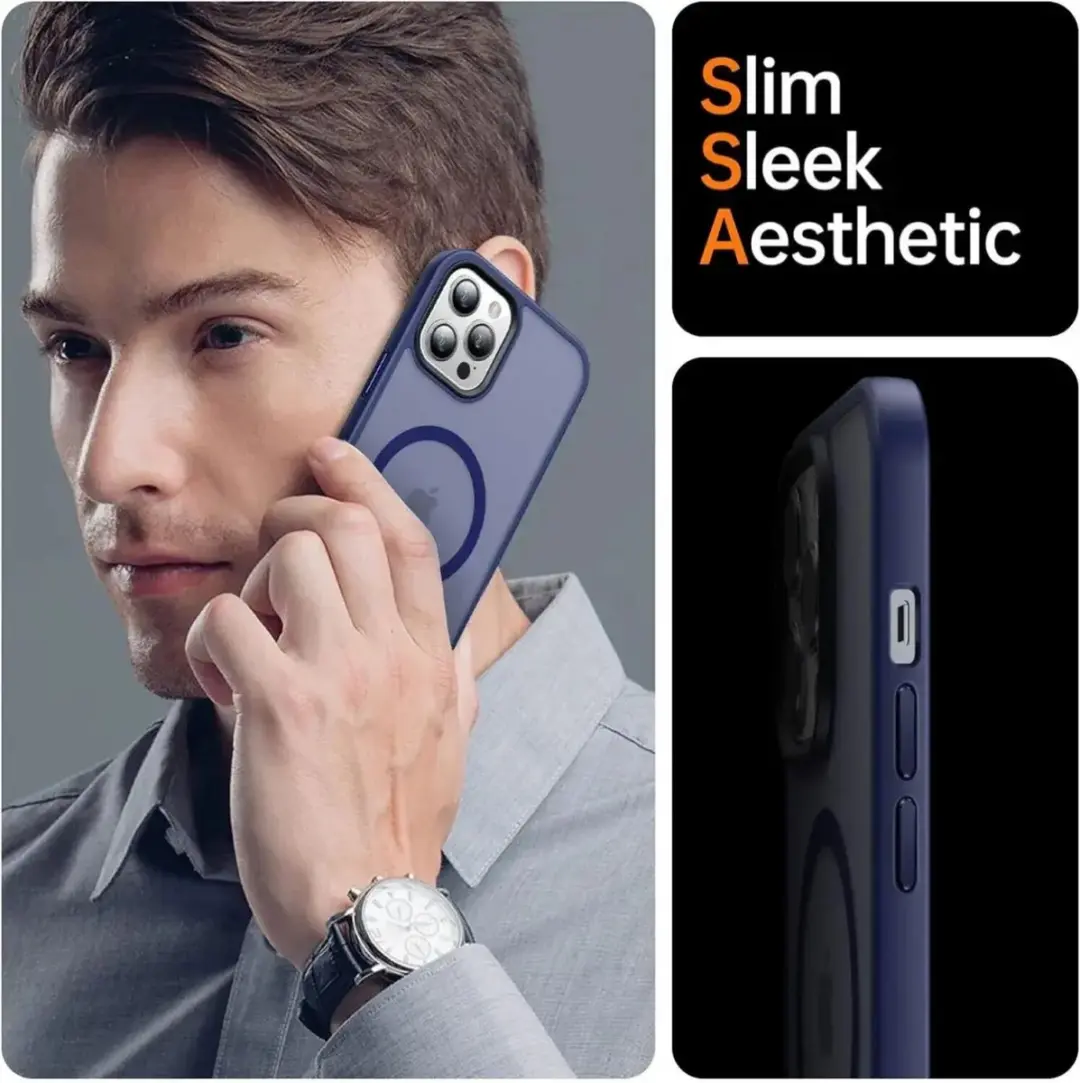 Selected by GSMpunt.nl iPhone 12 Pro Max MagSafe Hoesje - Donkerblauw
