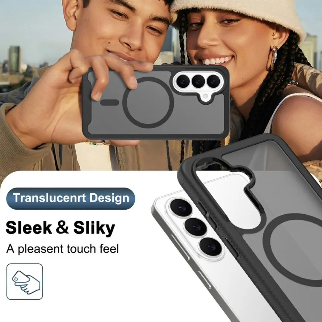 Selected by GSMpunt Samsung Galaxy S26 Hoesje - MagSafe/Qi2 - Transparant Zwart