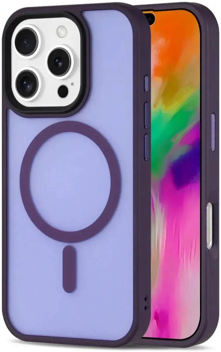 Selected Hoesje iPhone 16 Pro MagSafe Paars