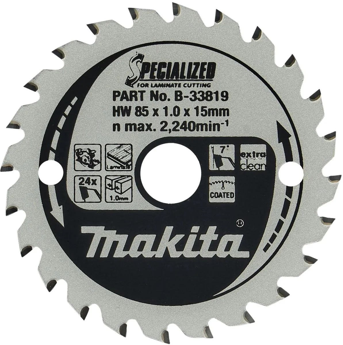 Makita Cirkelzaagblad B-33819 Laminaat 85mm - 24T
