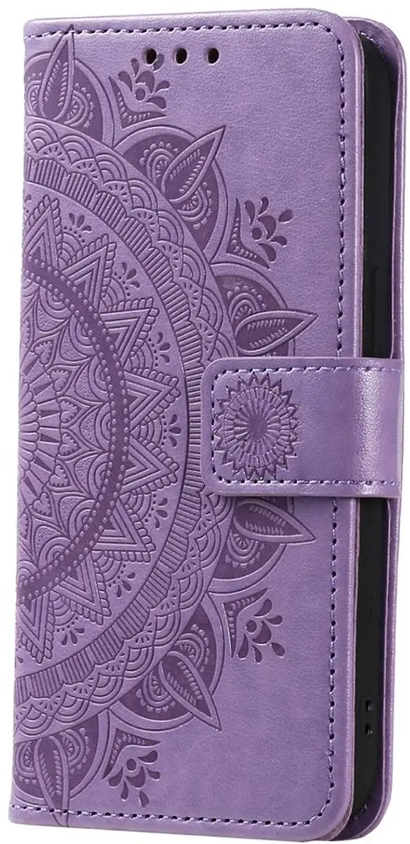 Selected Mandala Book Case Samsung Galaxy A26 - Hoesje Paars - 3 Pasjes