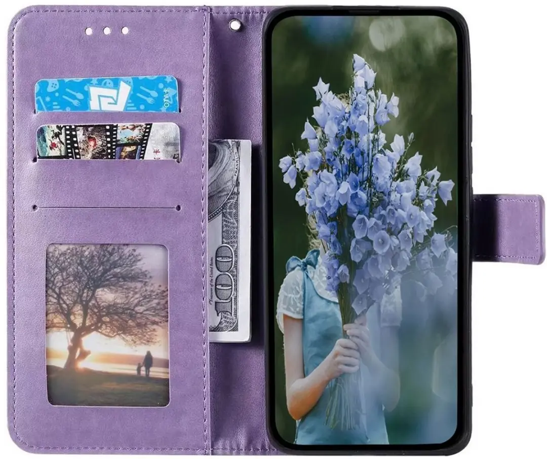 Selected Mandala Book Case Samsung Galaxy A26 - Hoesje Paars - 3 Pasjes
