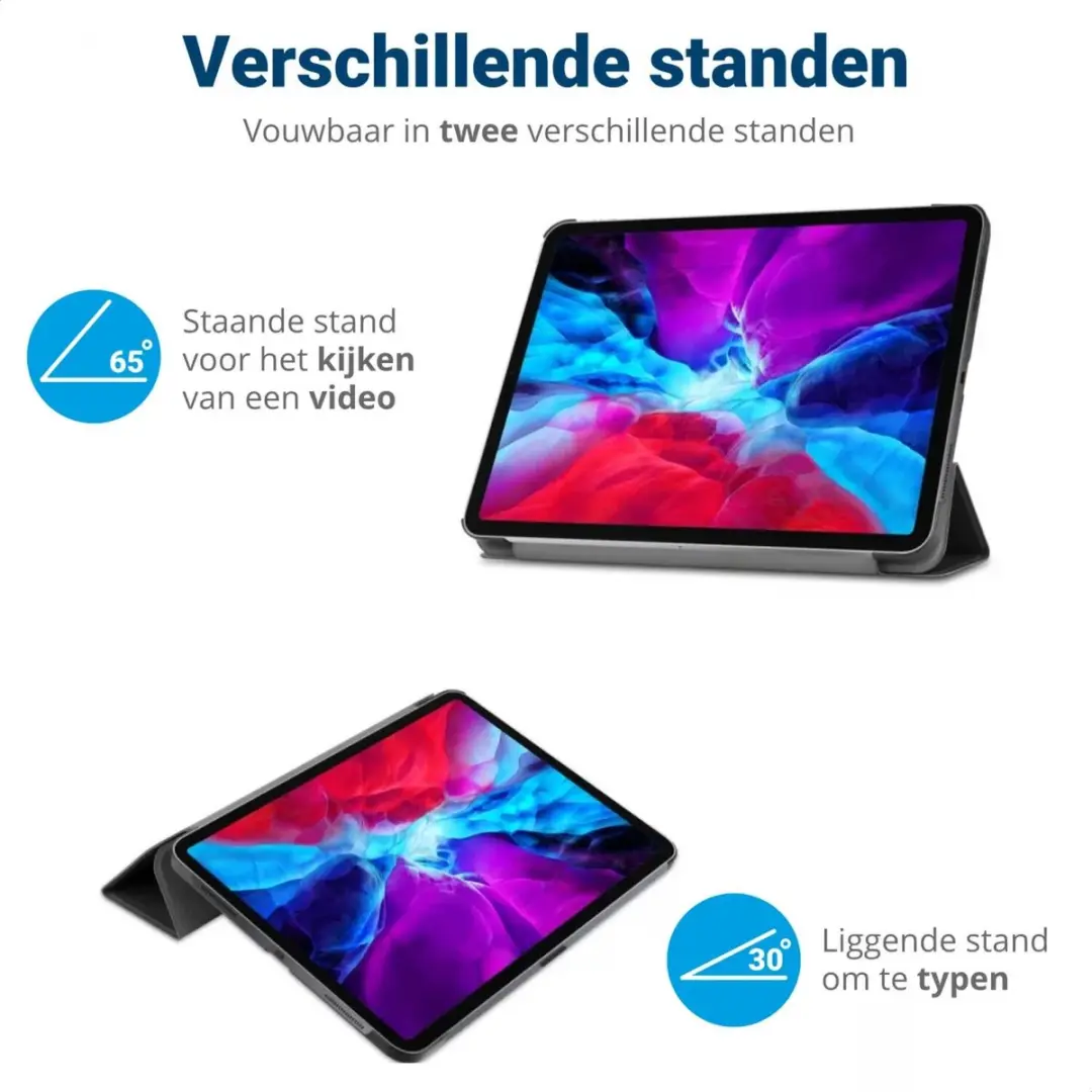 Selected by GSMpunt.nl Apple iPad Pro 12.9 Hoes - Tri-Fold Kunstleder Zwart