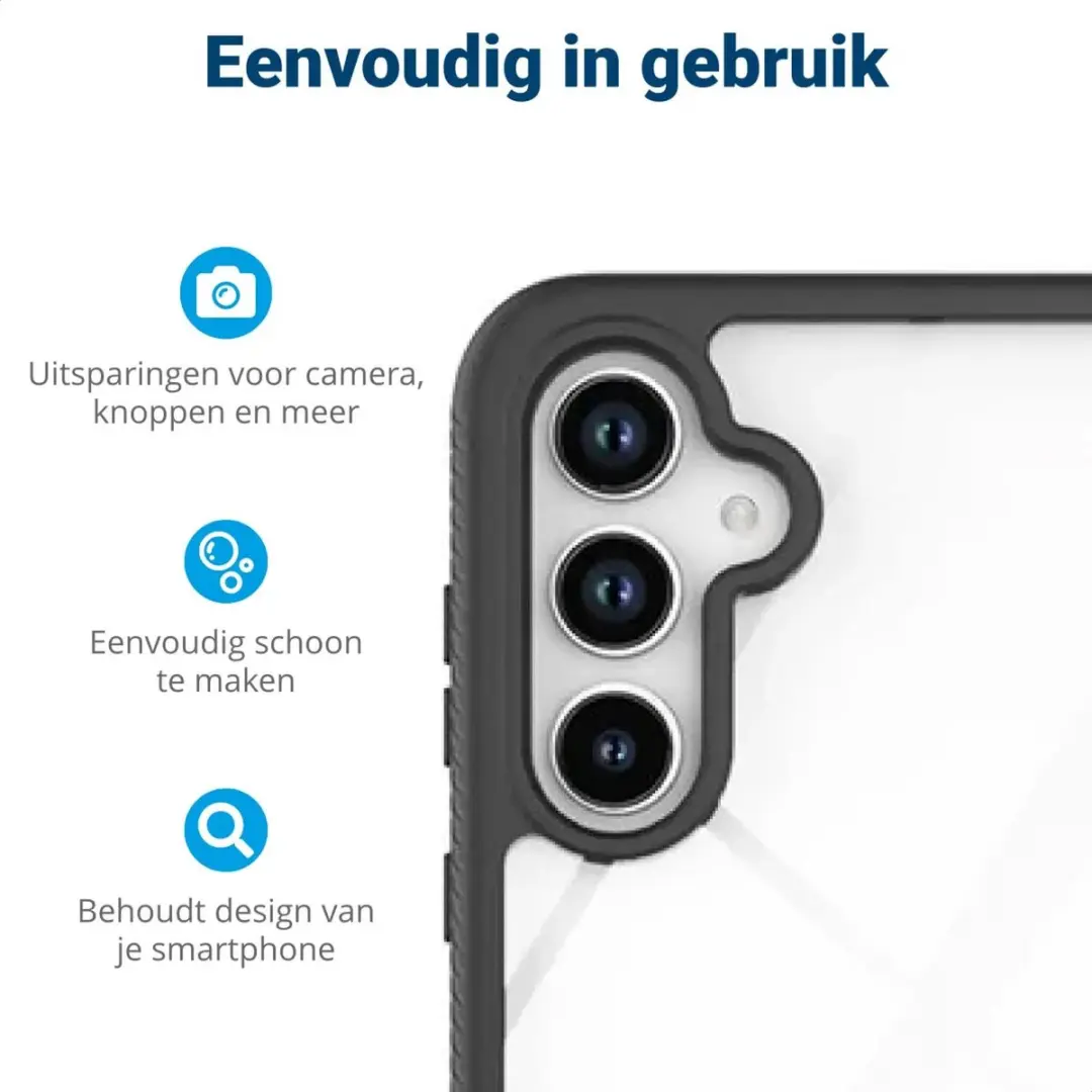 Selected by GSMpunt Samsung Galaxy A35 Hoesje - Rood - Ingebouwde Screenprotector