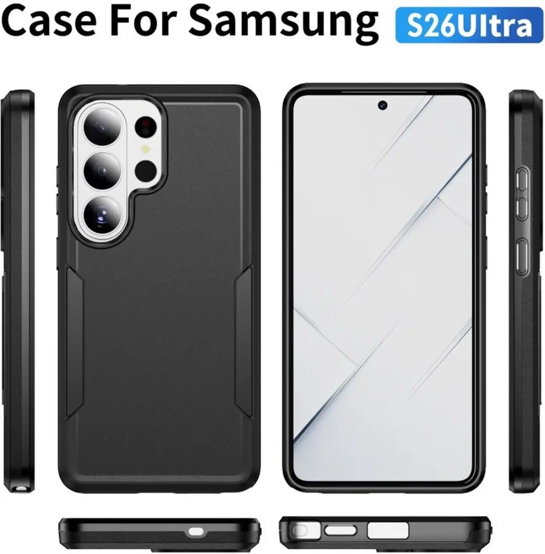 Selected Back Cover Samsung Galaxy S26 Ultra Rugged Hoesje - Zwart