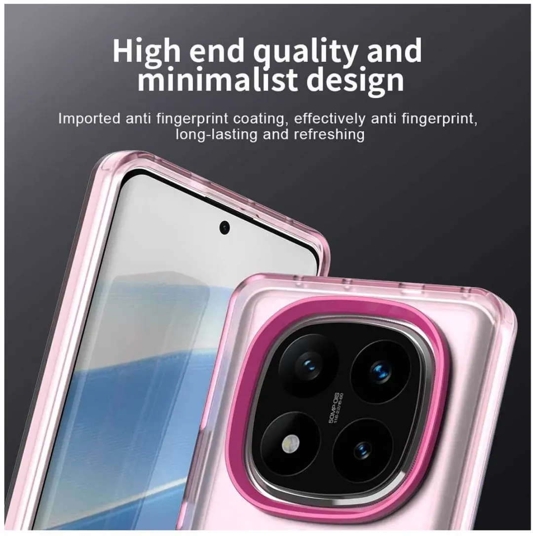 Selected MagSafe Backcover Xiaomi Poco X7/Redmi Note 14 Pro - Roze & Transparant