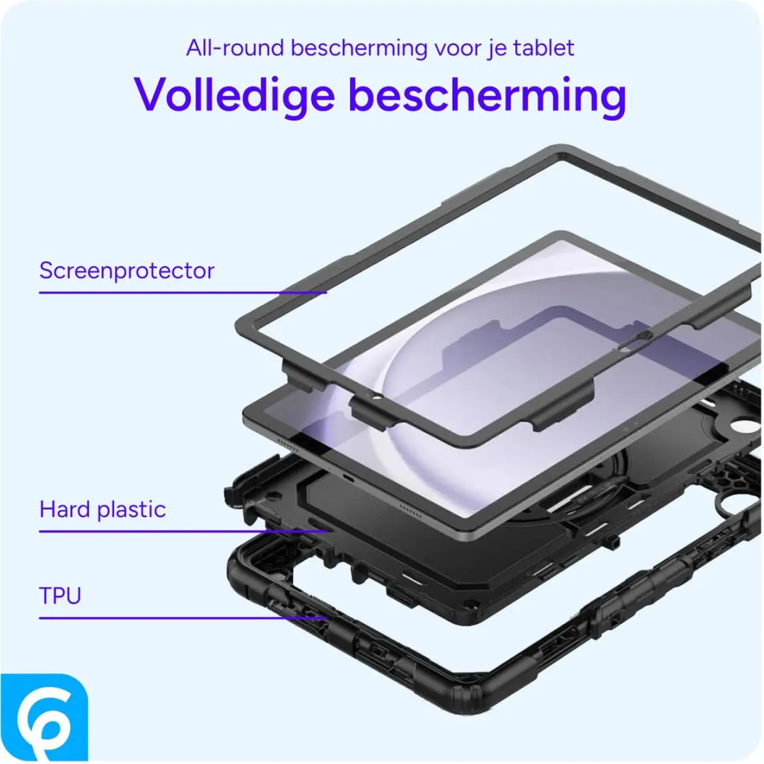 Selected Samsung Galaxy Tab S11 Hoes met Screenprotector - Zwart