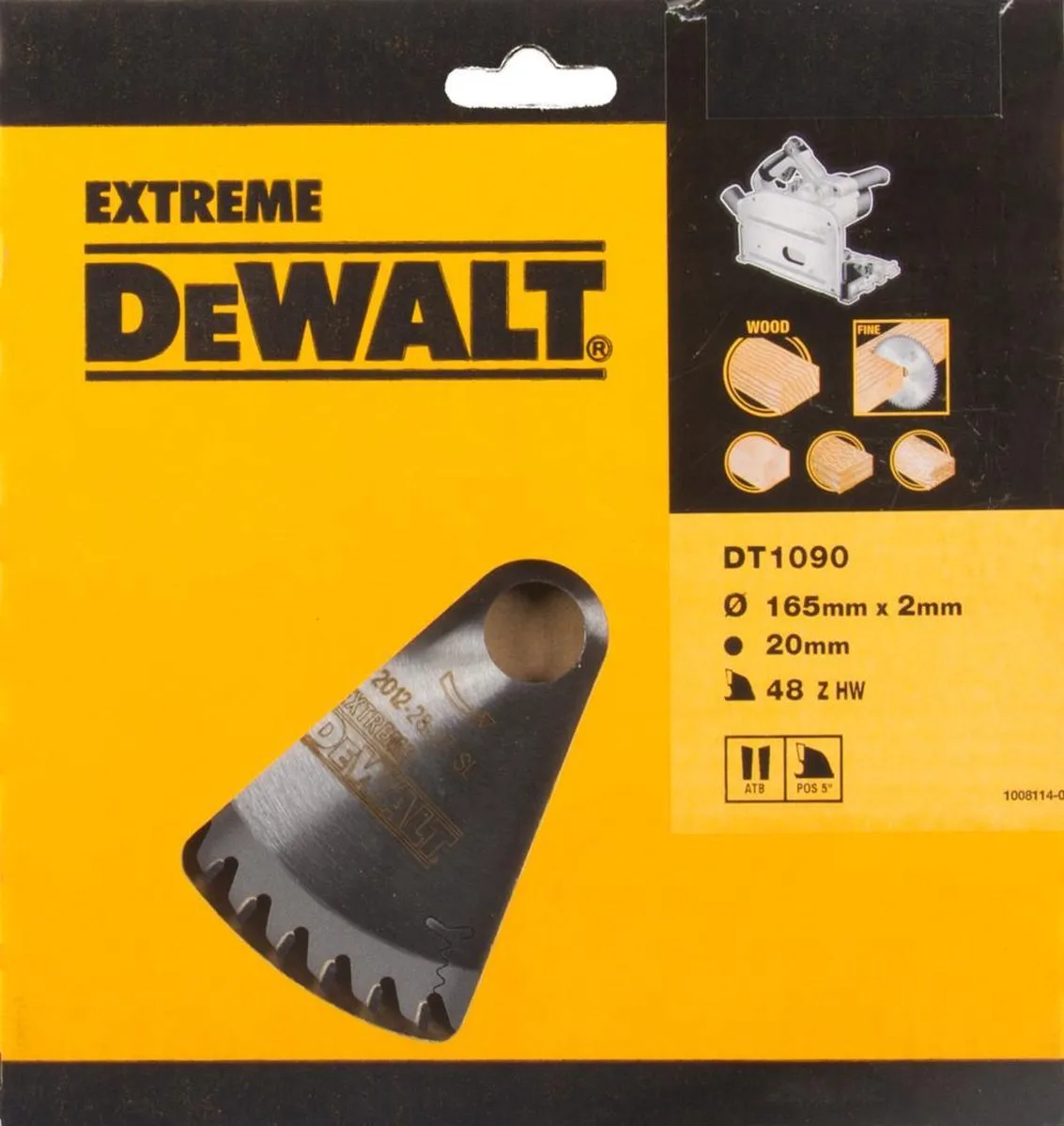 DeWalt Cirkelzaagblad Extreme DT1090 165mm - 48T