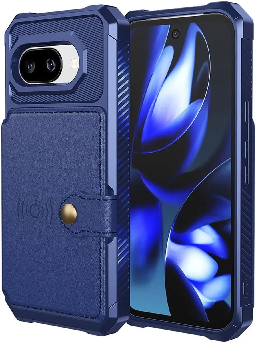 Selected Portemonnee Hoesje Google Pixel 9a - Blauw - 4 Pasjes