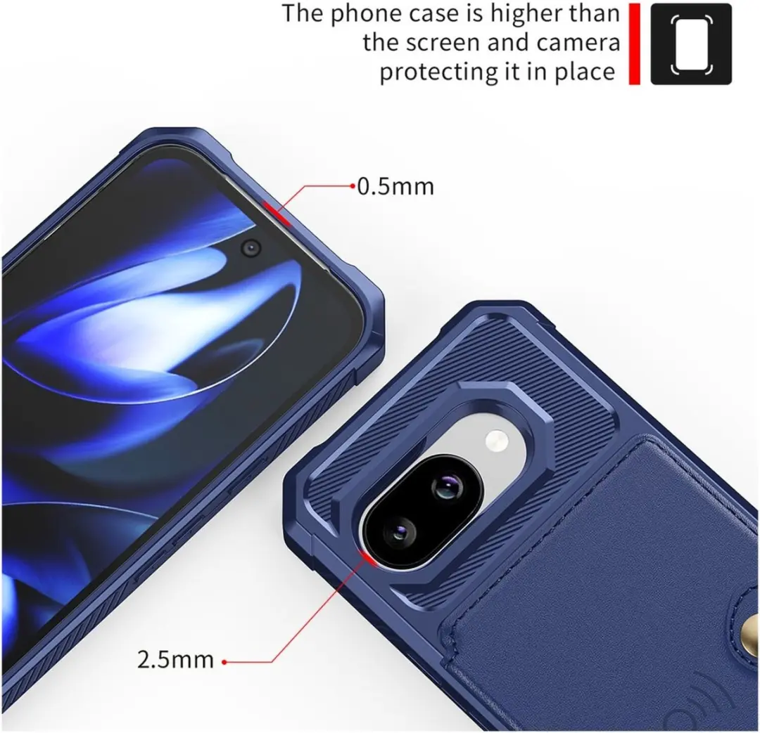 Selected Portemonnee Hoesje Google Pixel 9a - Blauw - 4 Pasjes