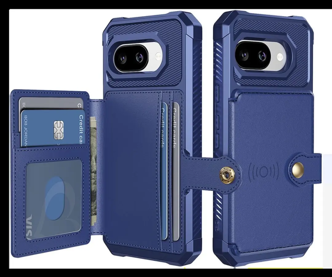 Selected Portemonnee Hoesje Google Pixel 9a - Blauw - 4 Pasjes