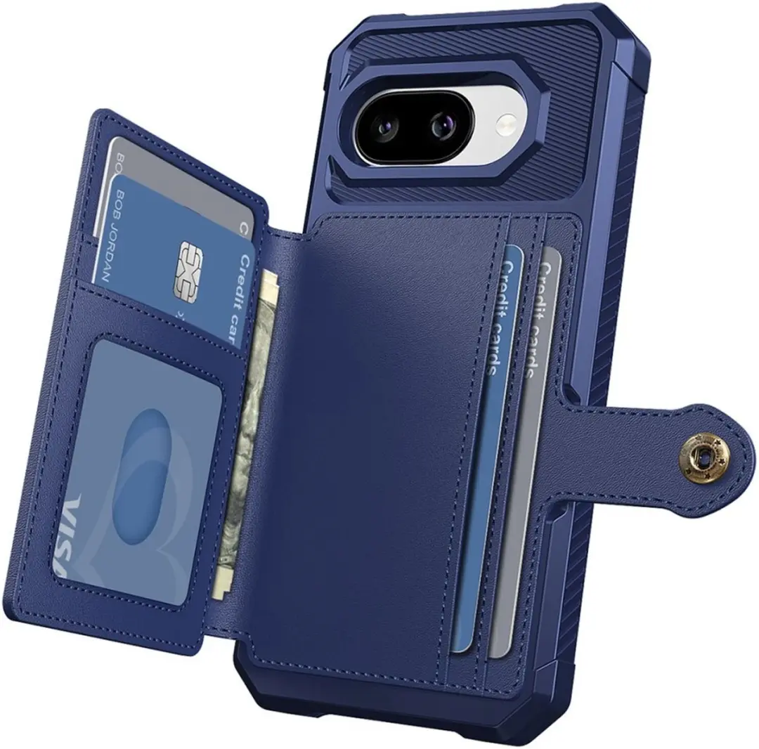 Selected Portemonnee Hoesje Google Pixel 9a - Blauw - 4 Pasjes - afbeelding 6 van 6