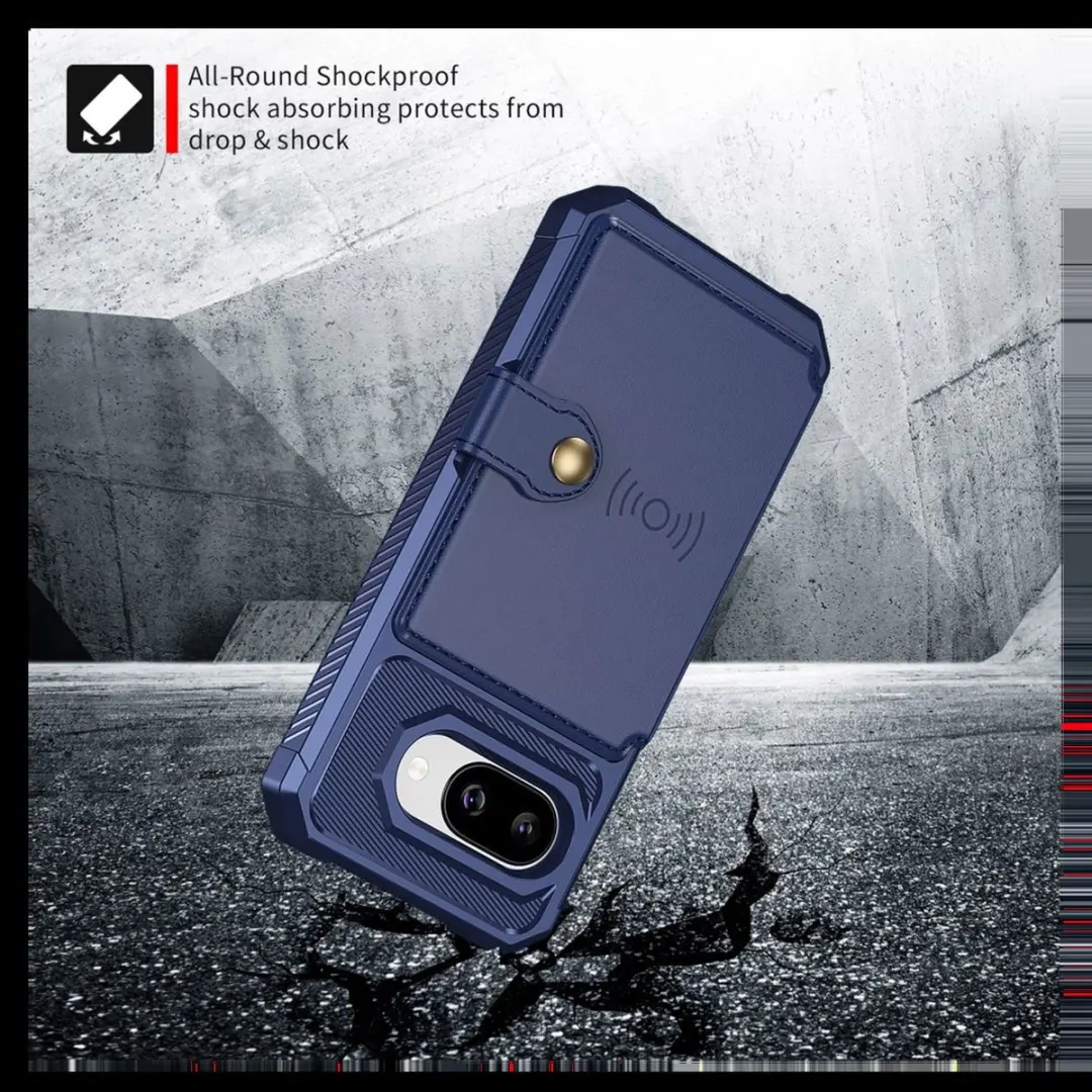 Selected Portemonnee Hoesje Google Pixel 9a - Blauw - 4 Pasjes