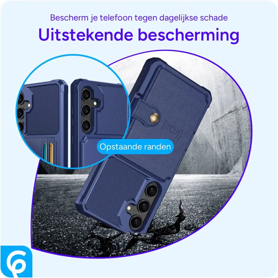 Selected Portemonnee Hoesje Samsung Galaxy S24 - 4 Pasjes - Blauw