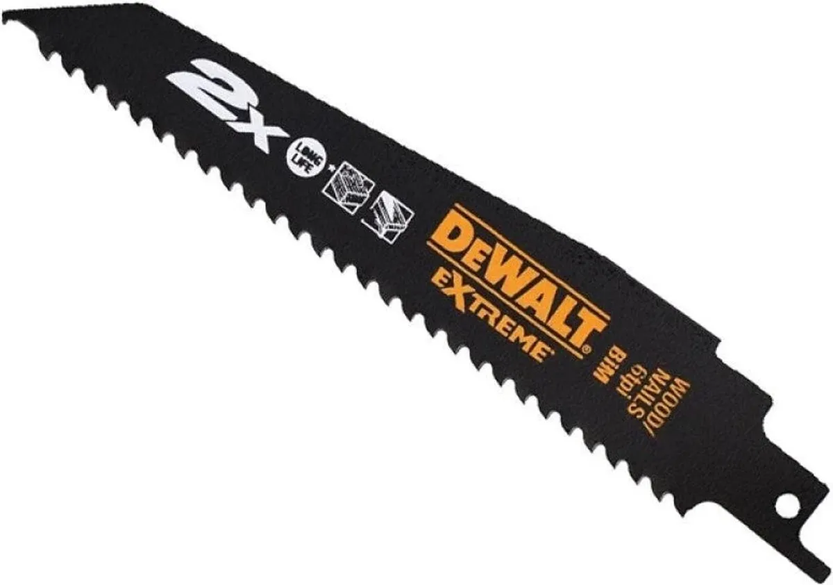 DeWalt DT2300L Reciprozaagblad 5 Stuks - Hout