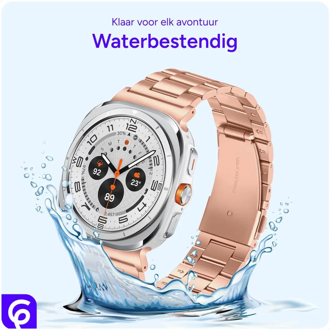 Selected SBG RVS Schakelbandje Samsung Galaxy Watch Ultra - Roze Goud