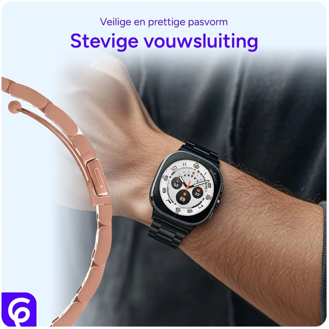 Selected SBG RVS Schakelbandje Samsung Galaxy Watch Ultra - Roze Goud