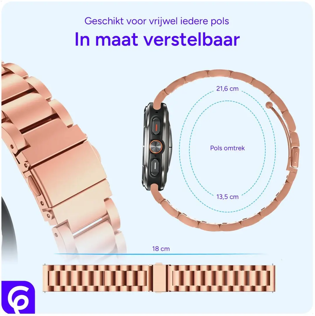 Selected SBG RVS Schakelbandje Samsung Galaxy Watch Ultra - Roze Goud