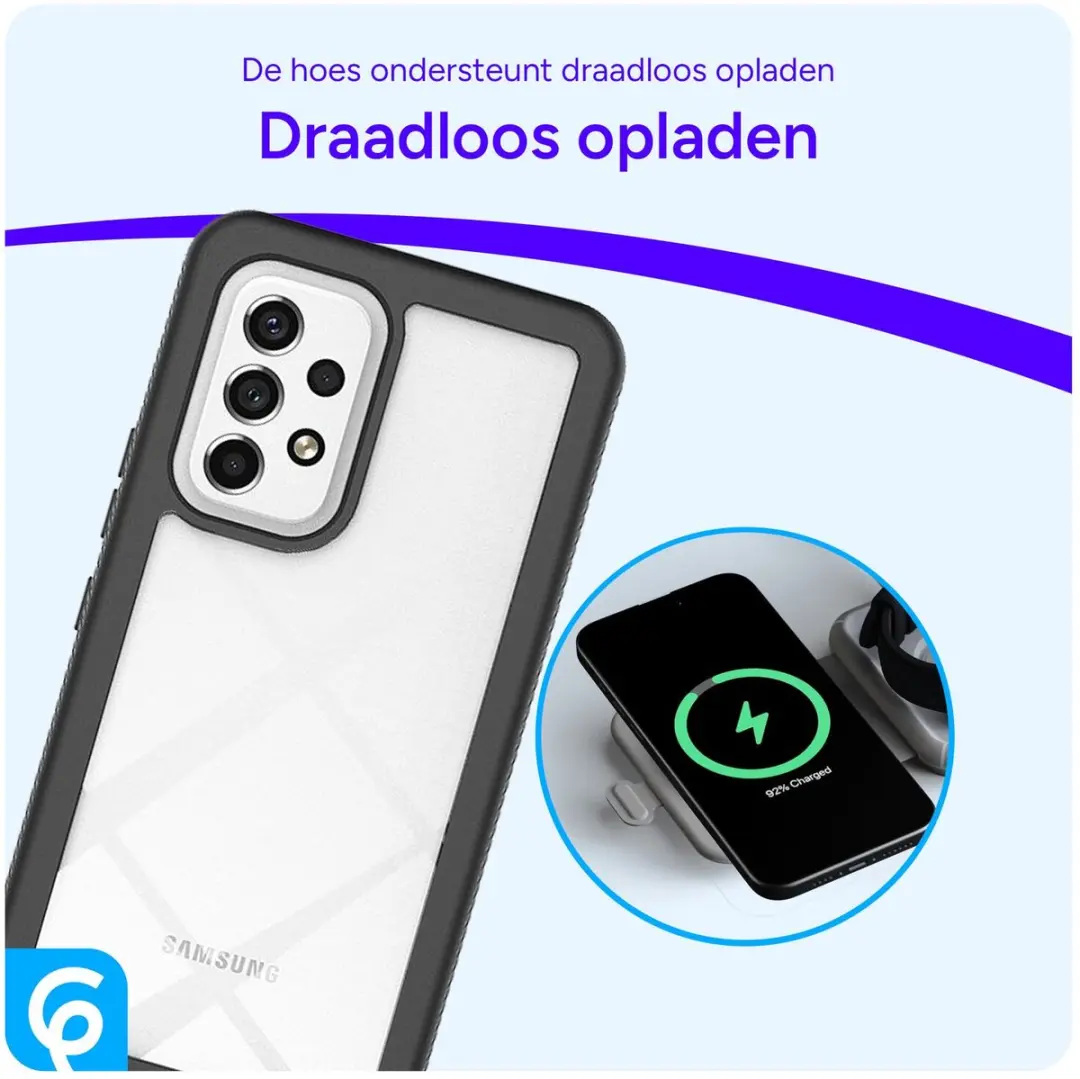 Selected by GSMpunt Samsung Galaxy A53 Full Protect Hoesje - Zwart/Transparant