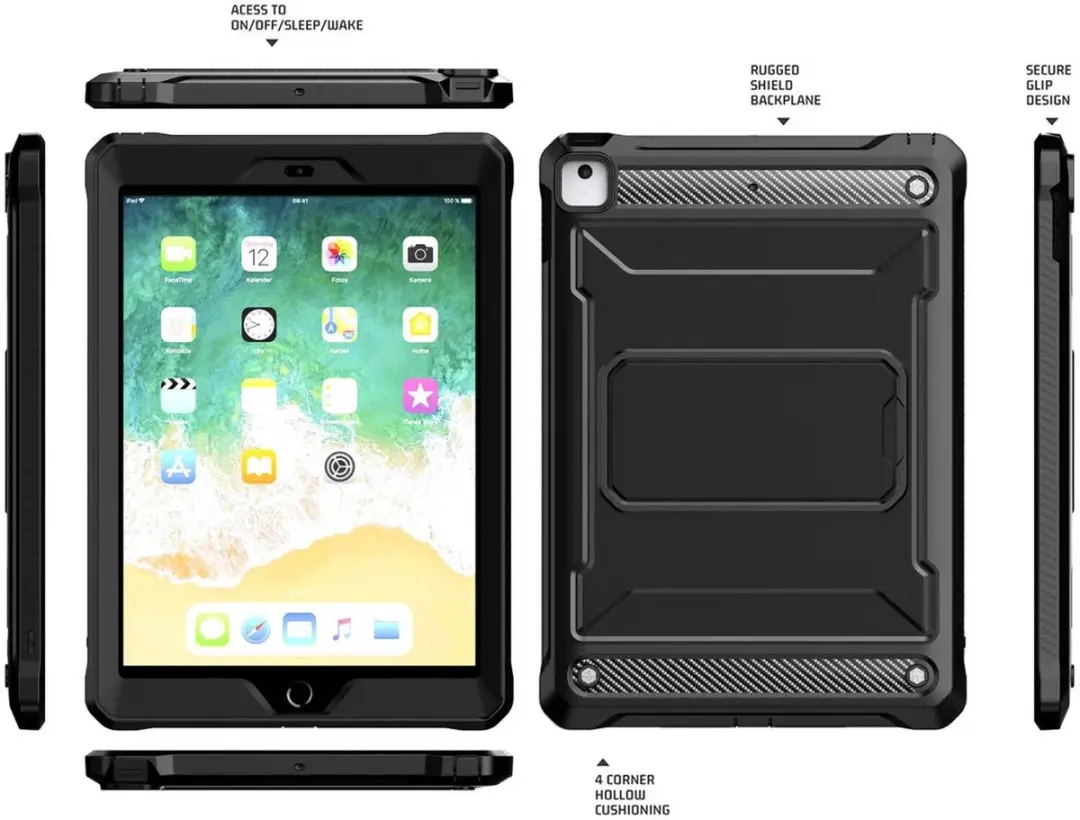 Selected Full Protect Cover iPad 9.7/2017-2018/Air 2 - Zwart