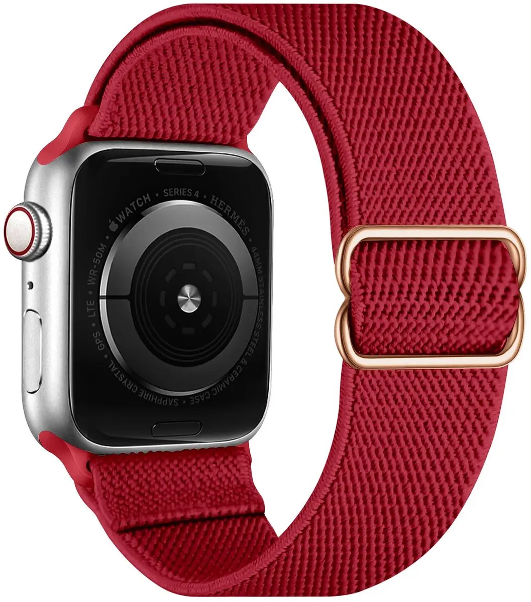Selected SBG Nylon Horlogeband Apple Watch - Rood