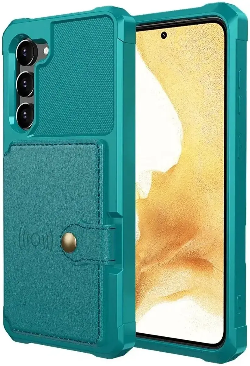 Selected Portemonnee Hoesje Samsung Galaxy S23 Plus - Groen - 4 Pasjes