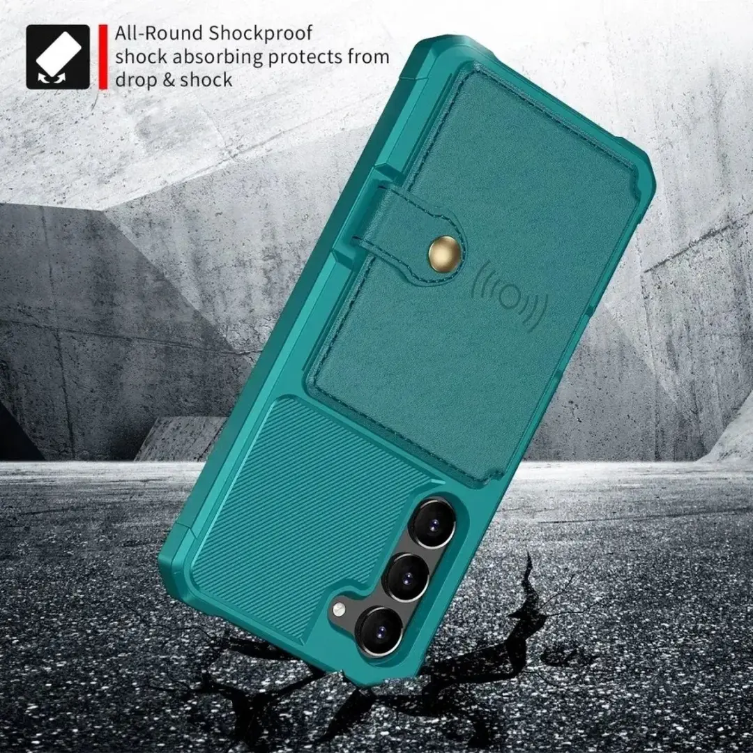 Selected Portemonnee Hoesje Samsung Galaxy S23 Plus - Groen - 4 Pasjes
