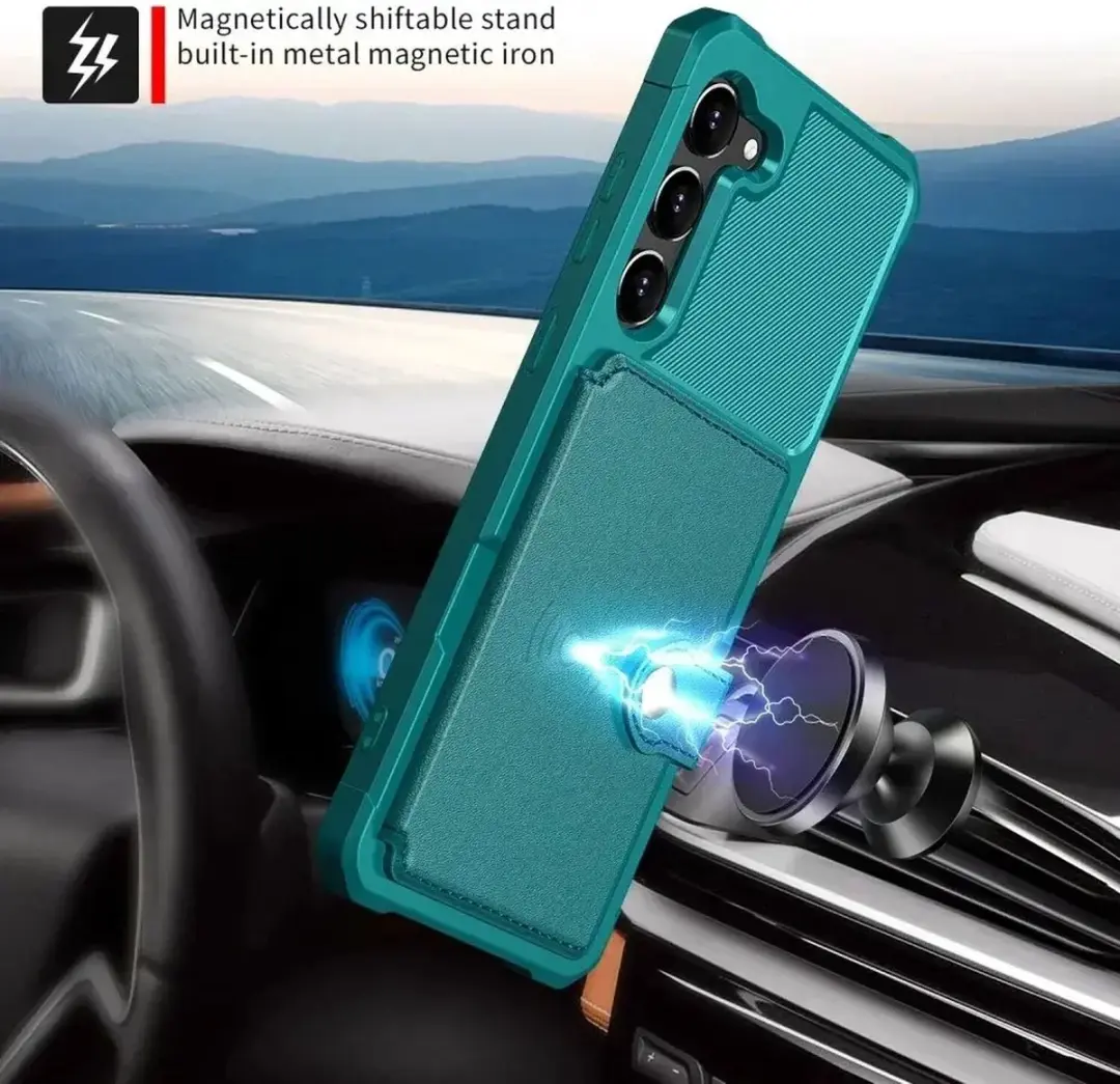 Selected Portemonnee Hoesje Samsung Galaxy S23 Plus - Groen - 4 Pasjes